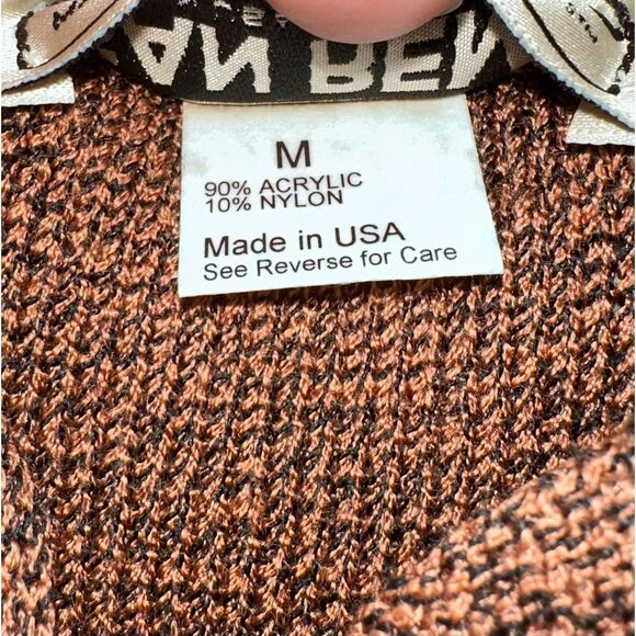 San Remo By Laura Knits Vintage Marled Knit Embossed Button Cardigan Size M - Picture 8 of 12